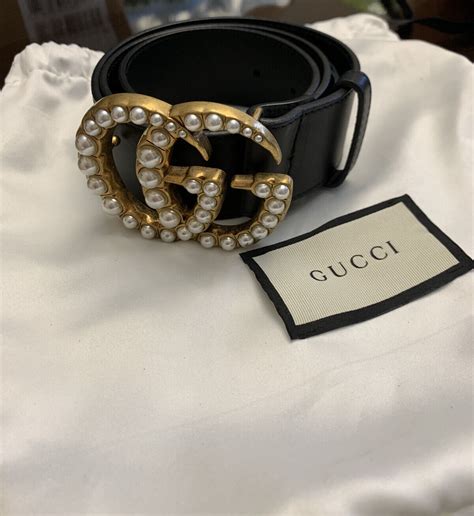 pearl gucci belt|gucci pearl belt small.